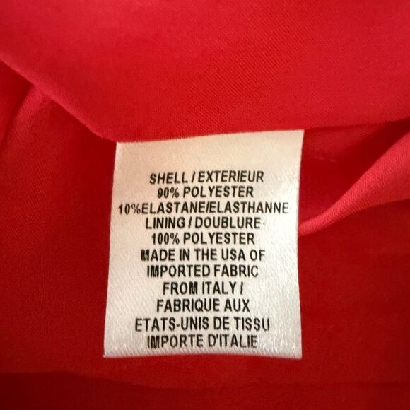 Milly Nicole Cady V-Nek Bell Sleeve Red Mini Dres Size 4 - Picture 9 of 10